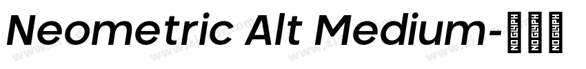 Neometric Alt Medium字体转换